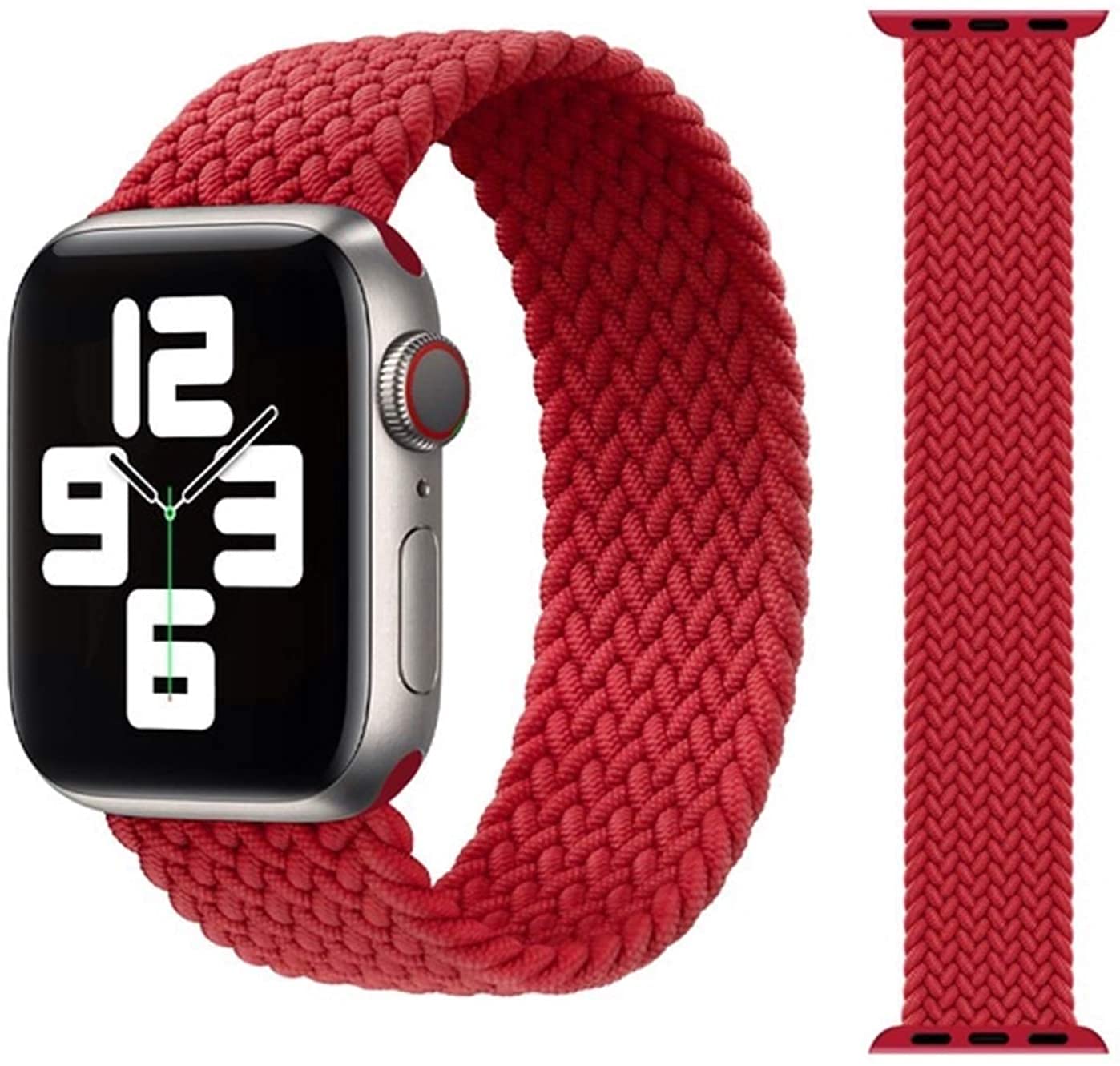 Braided Solo Loop Strap Compatible with Apple Watch Band 44mm/42mm, Soft Stretchable Sport 