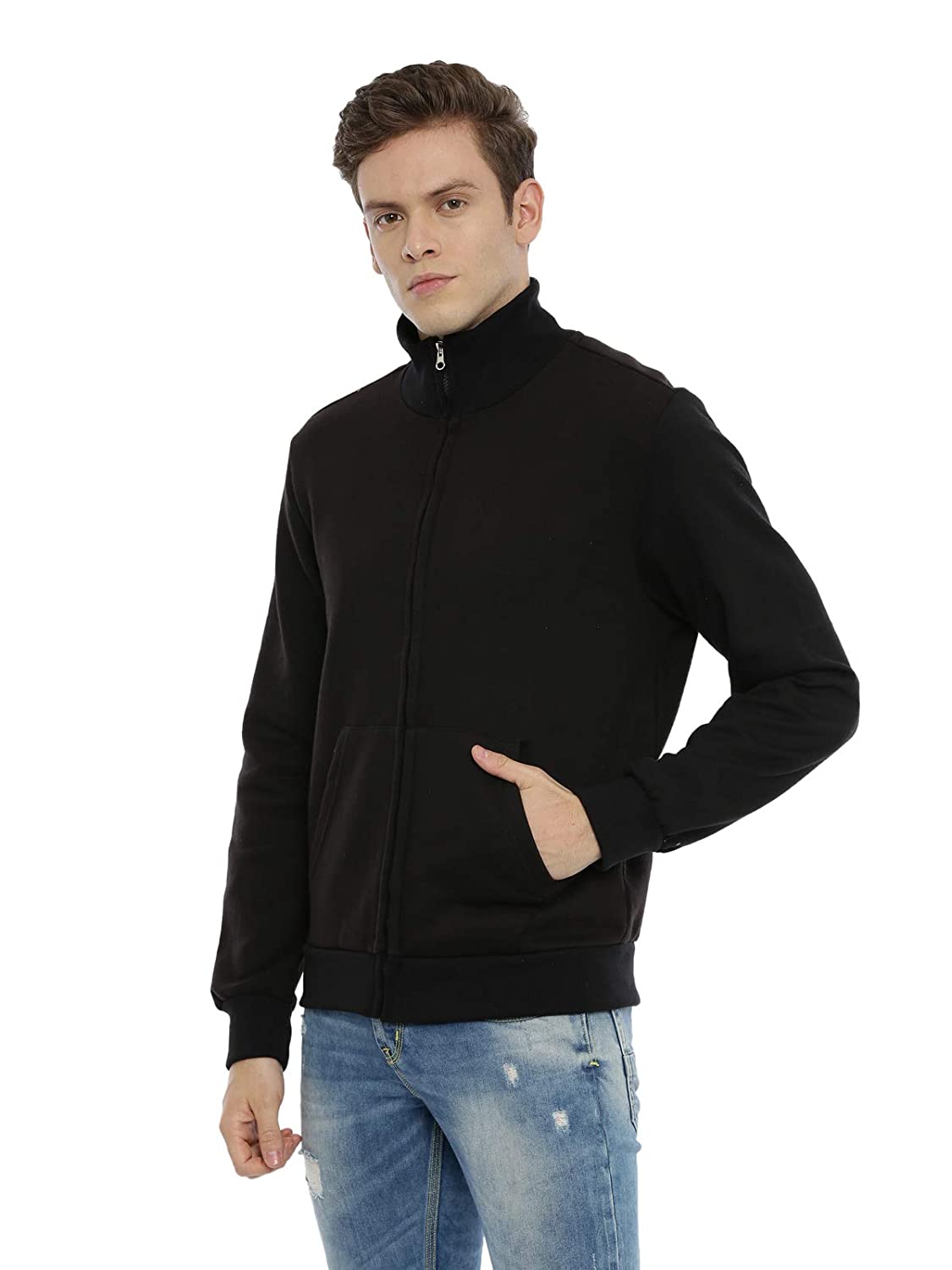 C&D By Monte Carlo High Neck Black Jacket | 6220617914-1 | Cilory.com